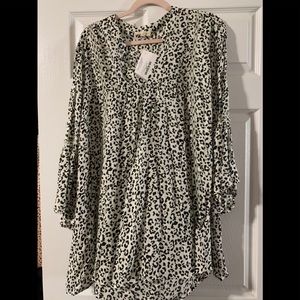 Size 3x boutique animal print top